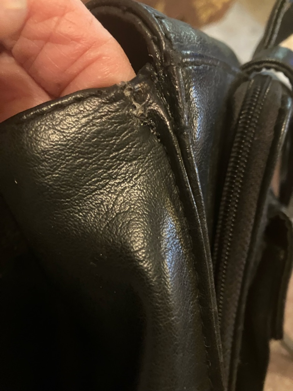 Coach Black Leather Backpack with Buckle Front - Picture 5 of 5